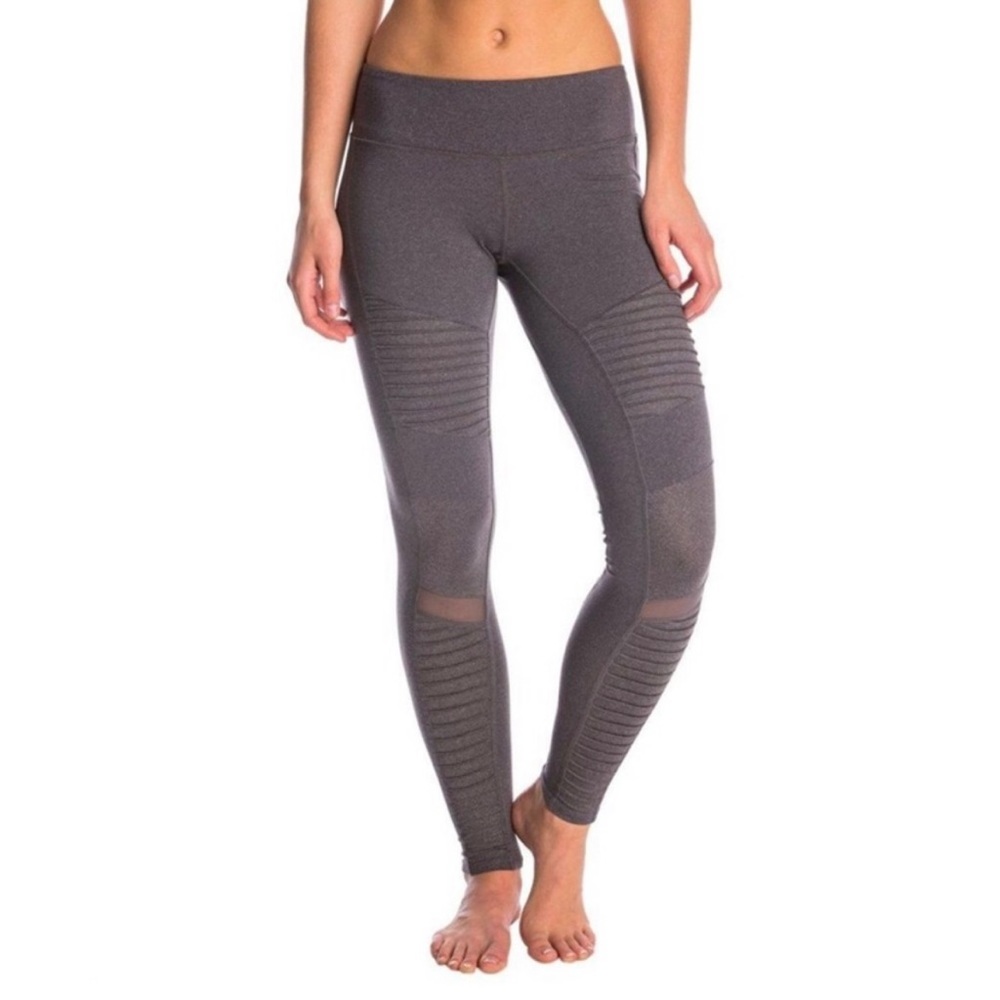ALO Yoga Grey Moto Leggings Size Small
